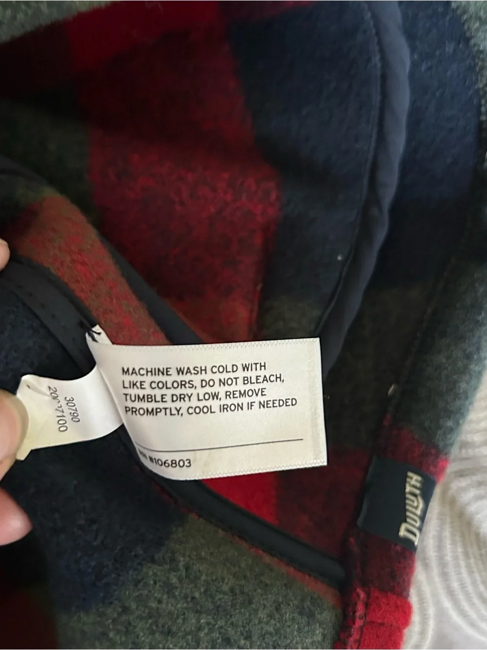 Duluth Trading Co Red Green Navy Buffalo Plaid Button-Front Jacket